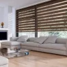 Estores Eléctricos a Medida Noche y Día Stripes Wood Cajón 90mm TotQuality