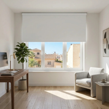 Estor Blanco Opaco Andalucía - Instalafácil Galería 88mm