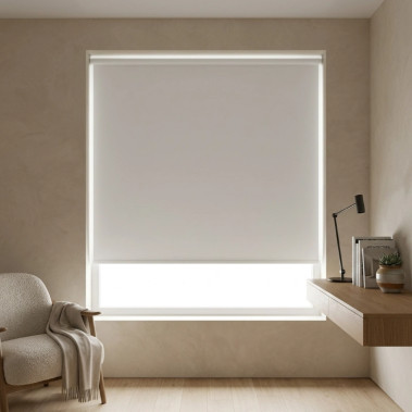 Estor Blanco Opaco Screen Blackout - Instalafácil Galería 88mm