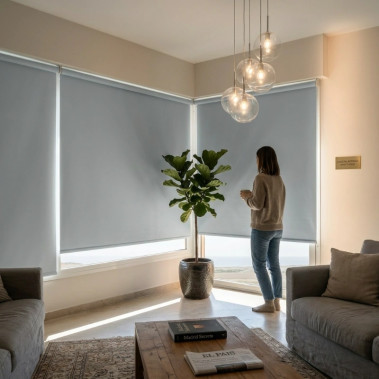 Estor Blanco Opaco Screen Blackout - Cajón Decorativo