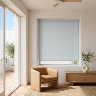 Estor Gris Opaco Screen Blackout - Cajón Decorativo