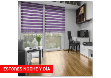 Estores noche y día en Bilbao