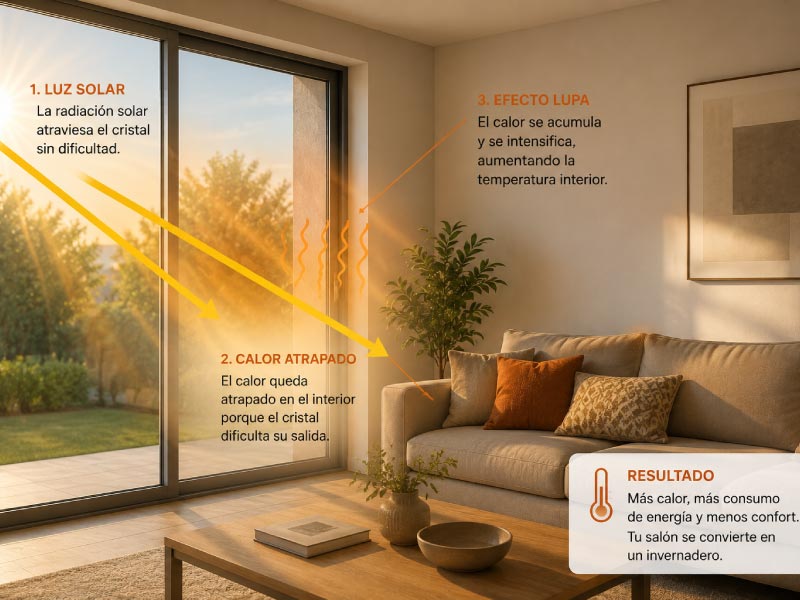 Por qué el calor se acumula en tu salón el efecto lupa del cristal Por qué el calor se acumula en tu salón el efecto lupa del cristal
