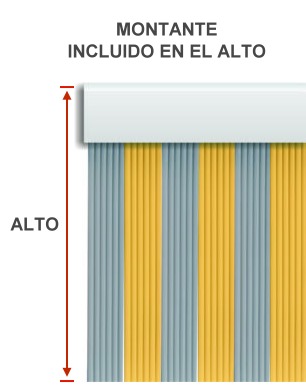 Cortina para Puertas de Exterior Aluminio Krismar - Cortina Antimosca